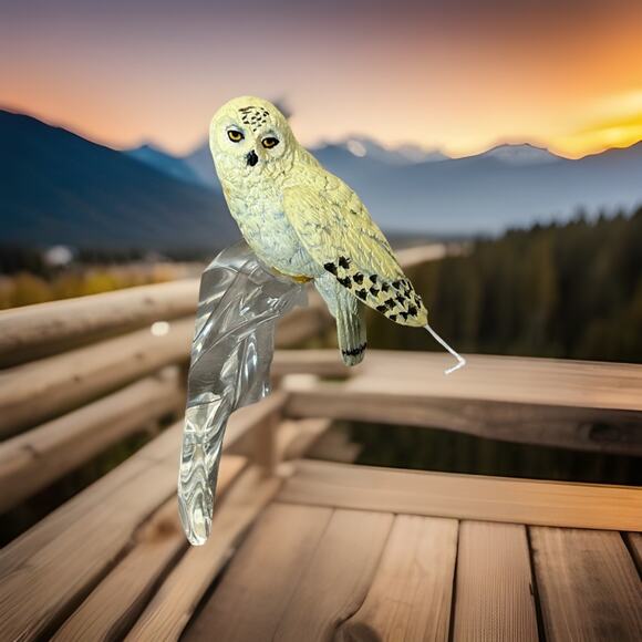 Vtg Franklin Mint Alaskan Frontier Wildlife Sculpture “ Snow Owl” - Picture 1 of 5